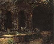 Grotto in the Park at the Villa d-Este in Rome Carl Blechen